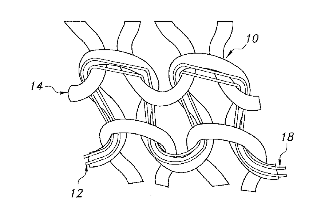 Easily settable stretch fabrics including low-melt fiber