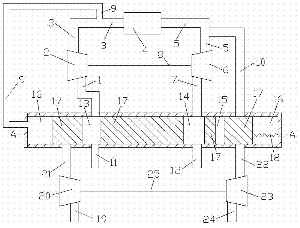 Air inlet pressure adjusting type parallel connection boost system