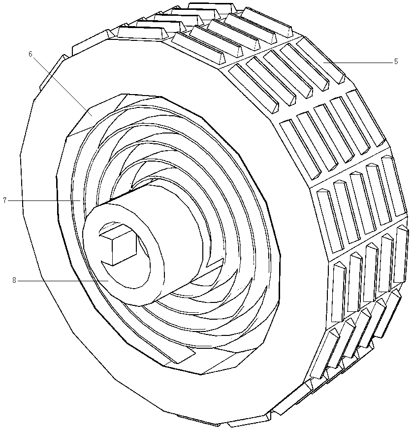 Reset type massage device