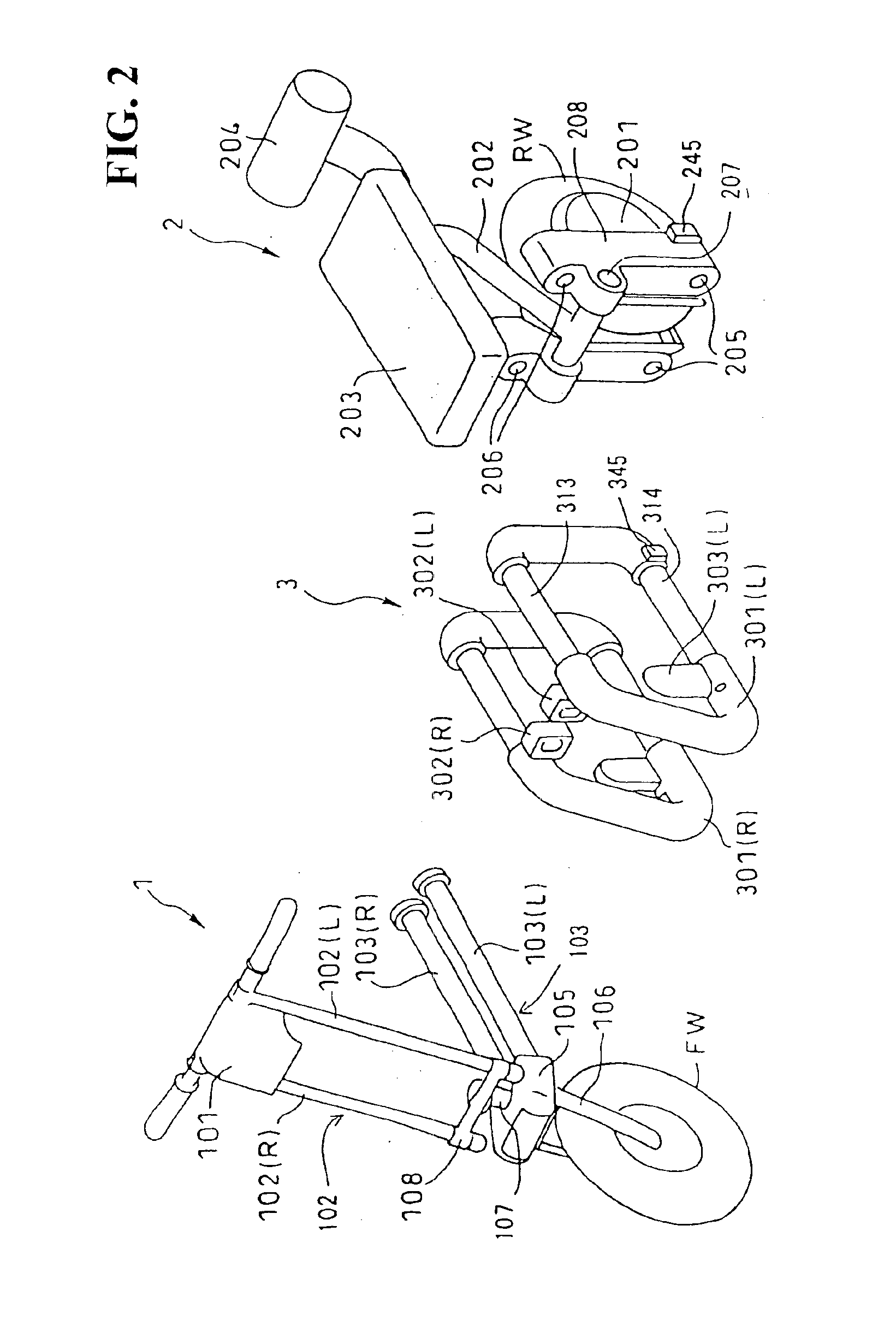 Two-wheeled vehicle-loadable vehicle and method of loading two-wheeled vehicle onto vehicle