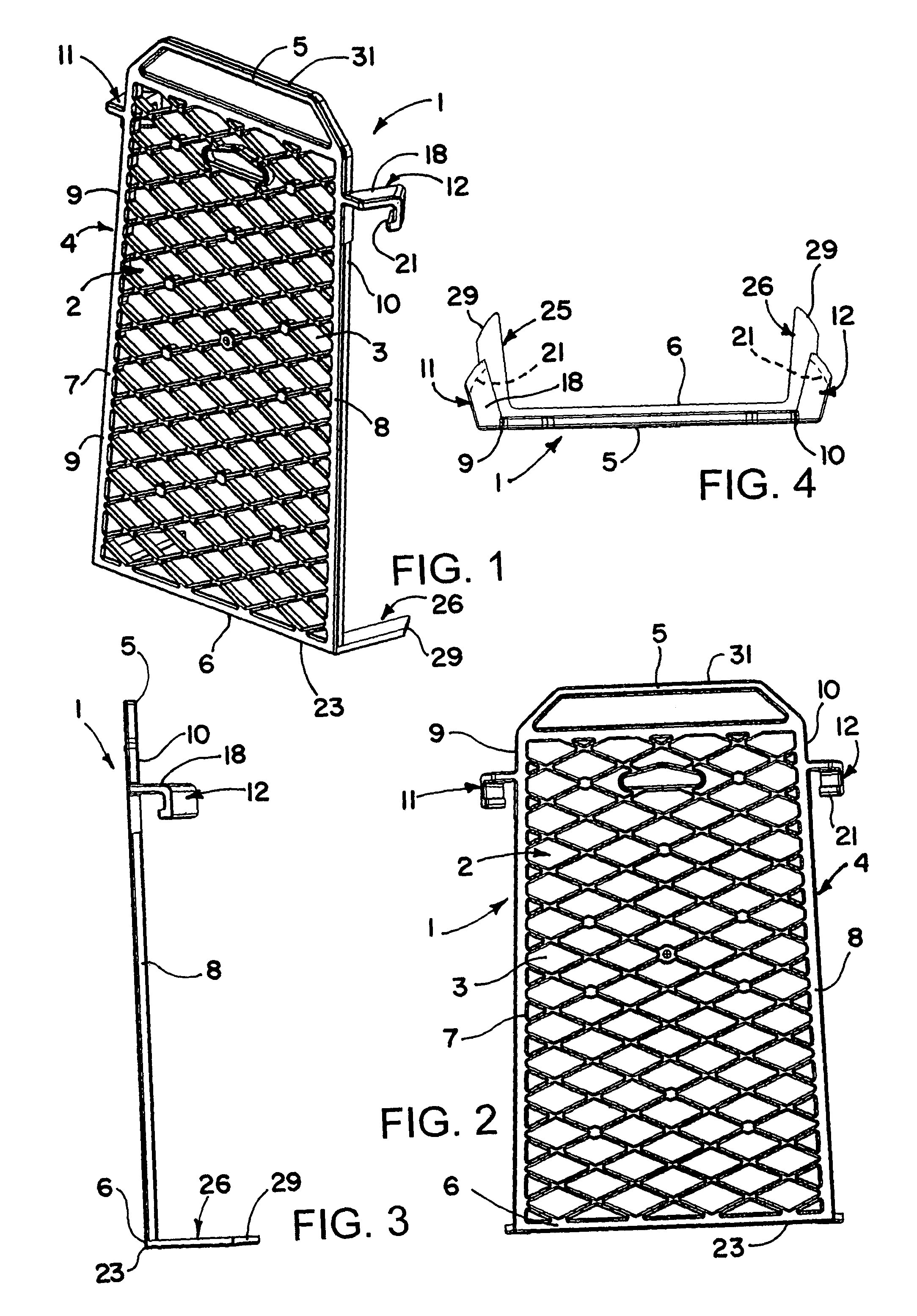 Paint roller grid