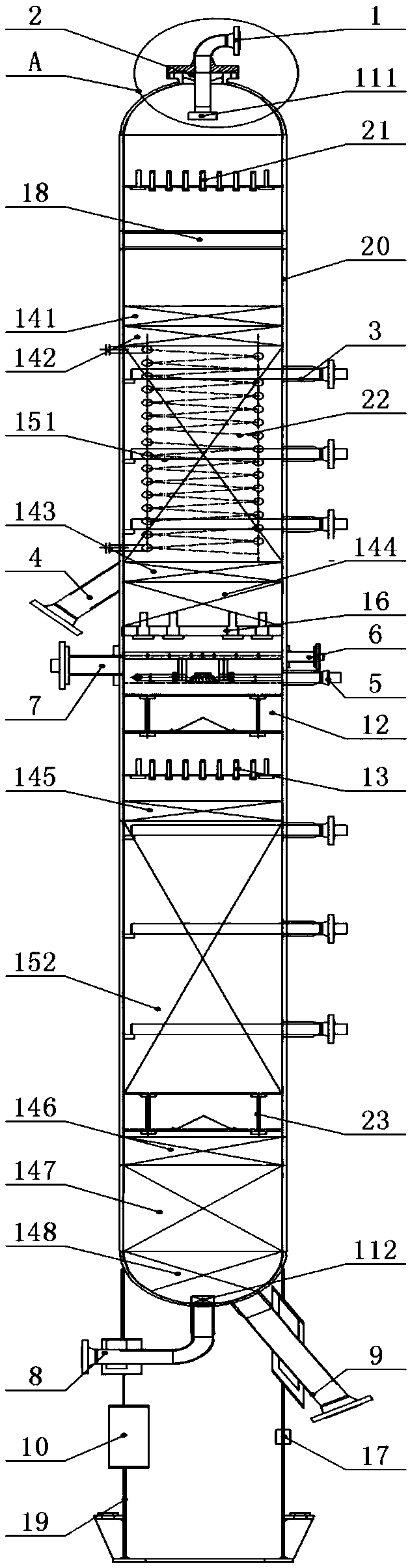 Hydrogenation reactor apparatus for hydrogenation reaction