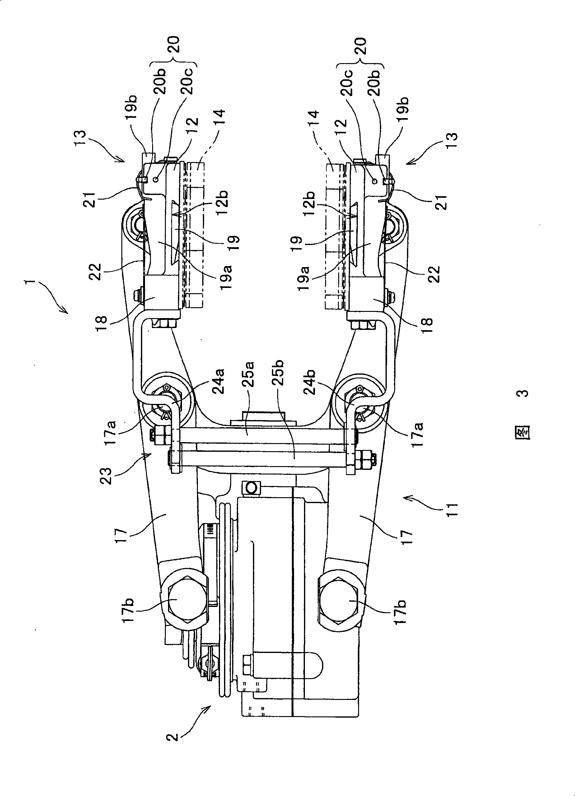 Brake pressure cylinder device and brake tongs device