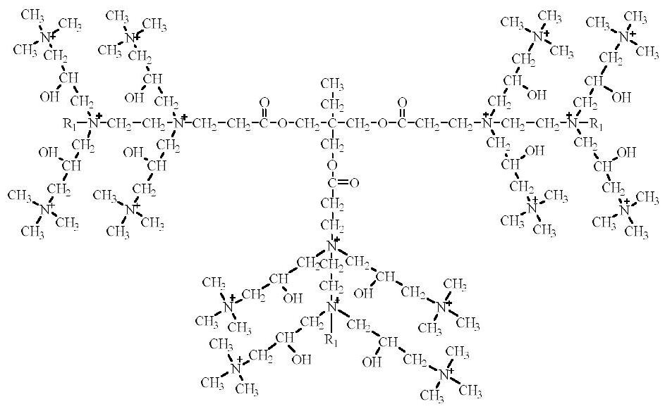 Application of a star-shaped compound carrying a dense charge as a flocculant