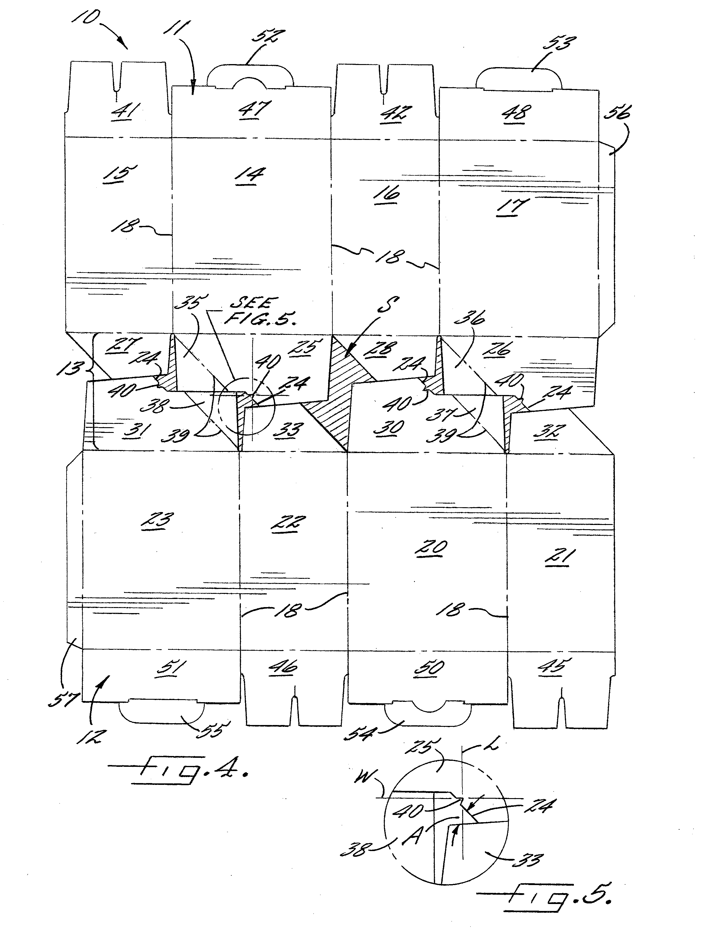 Nested pair of blanks