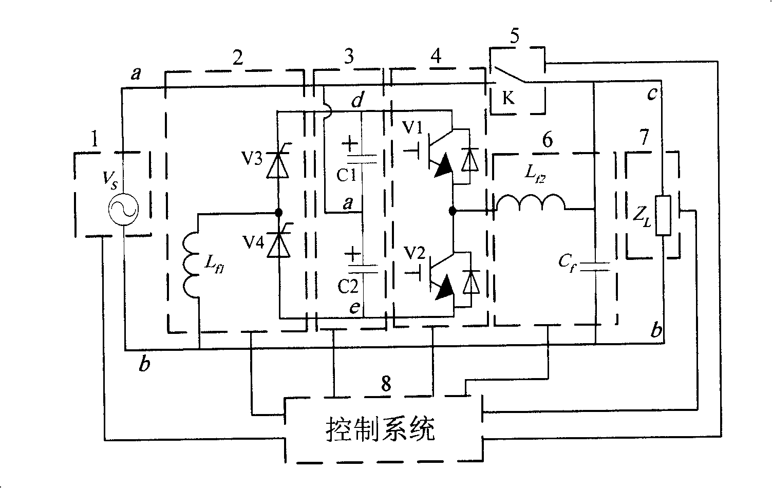 Transformer-free tandem active alternating voltage quality adjuster and its control method