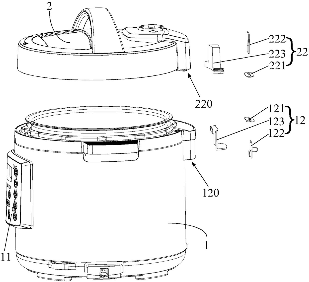 Split-type electric pressure cooker