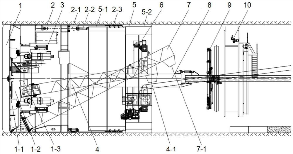 Earth pressure TBM dual-mode dual-support heading machine and construction method