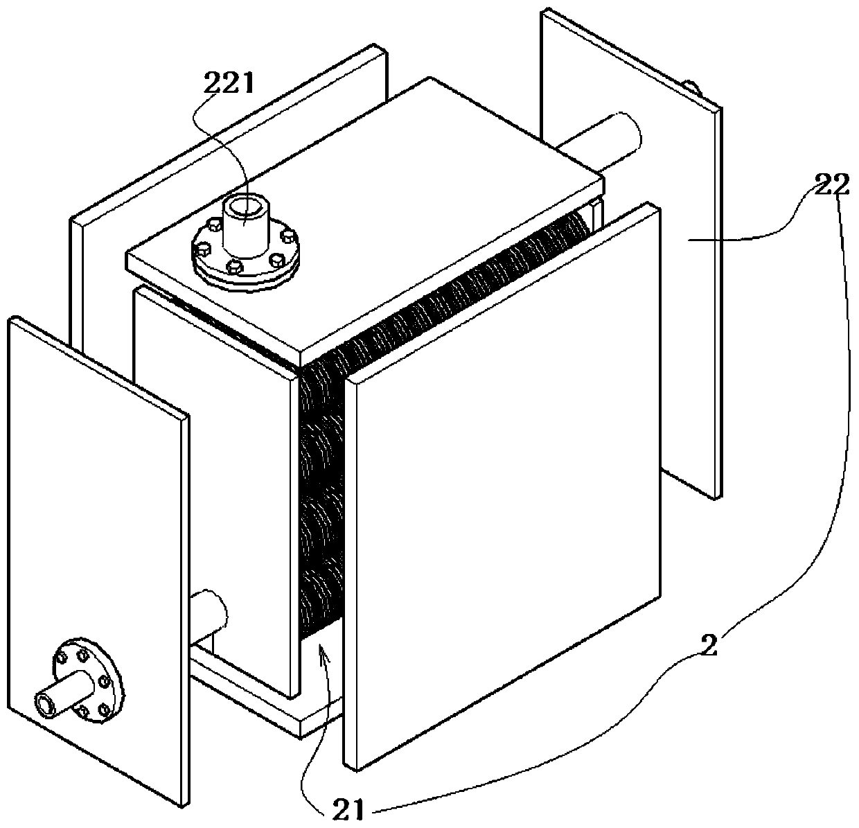 Dry desulfurization, denitrification and purification integrated device for kiln flue gas