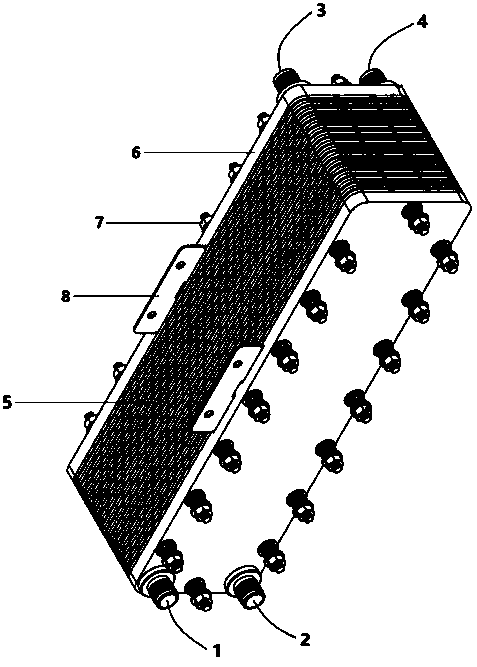 Method for thoroughly solving liquid leakage of vanadium cell stack