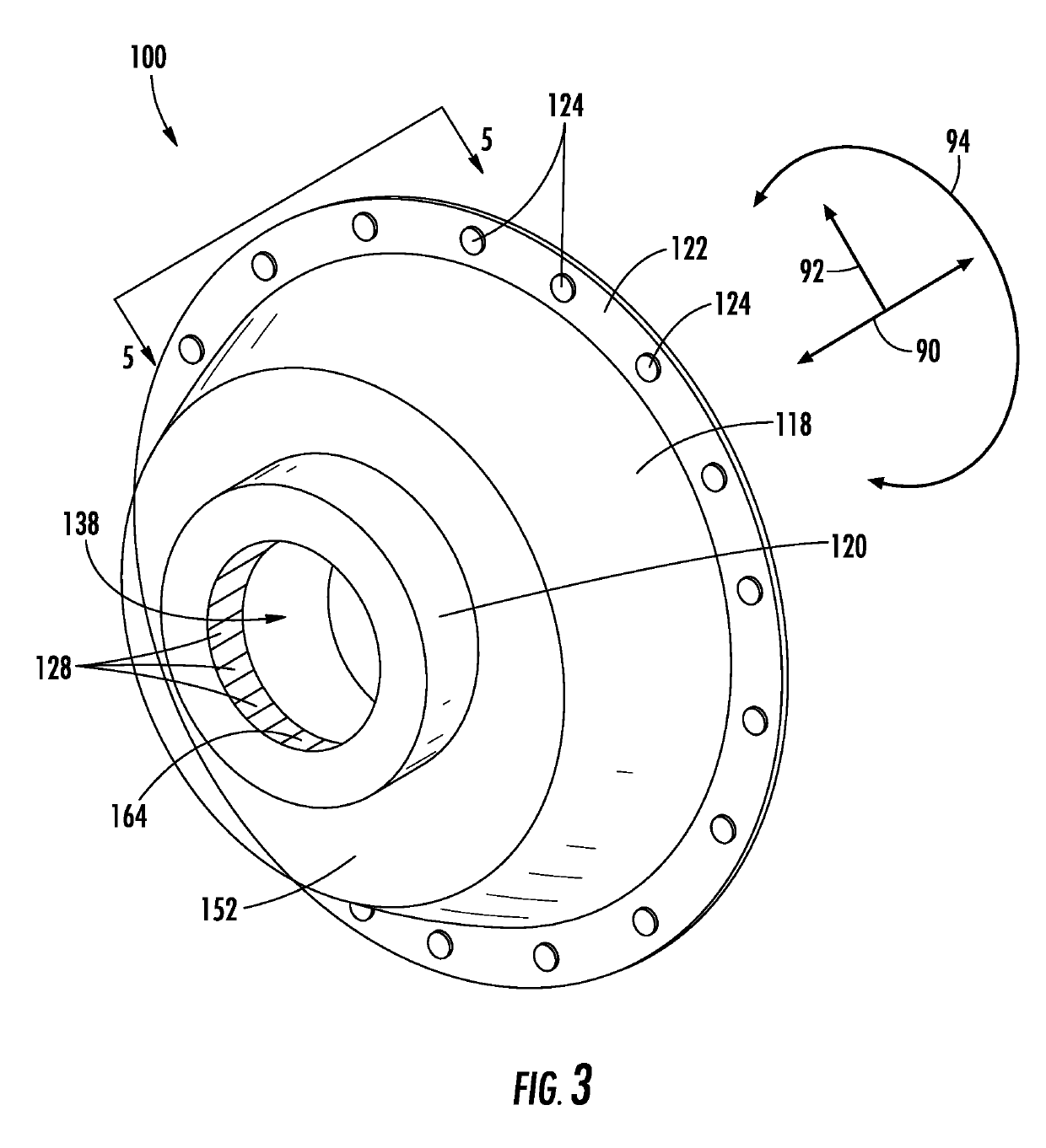 Aeroderivative jet engine accessory starter relocation to main shaft—directly connected to HPC shaft