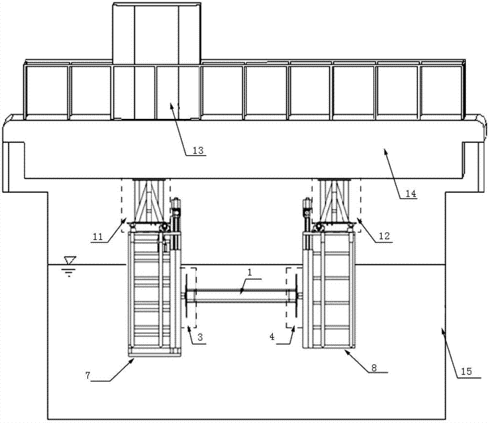 Device for simulating bidirectional self-oscillation under mutual interference of two stand column models under uniform flow