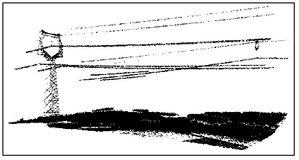 Automatically-extracting power line method in random laser point cloud data