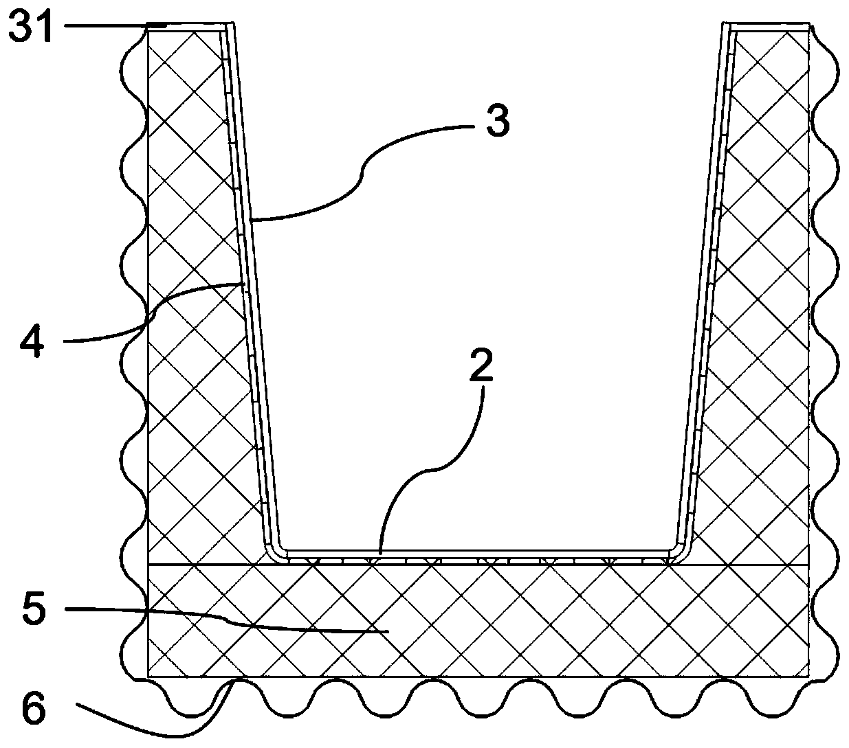 Electric heating film maintaining trapezoidal beam film