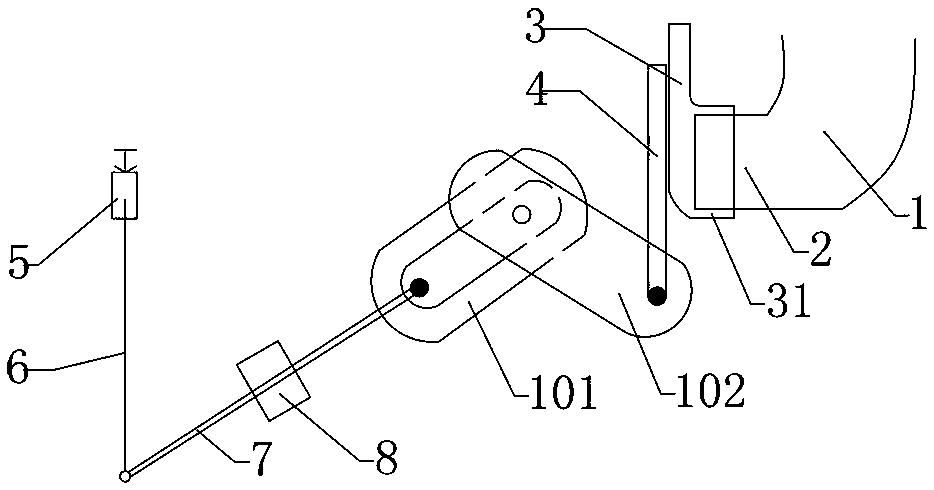 Direct-drain-type water-saving toilet with up-down-displaced sewage draining exit