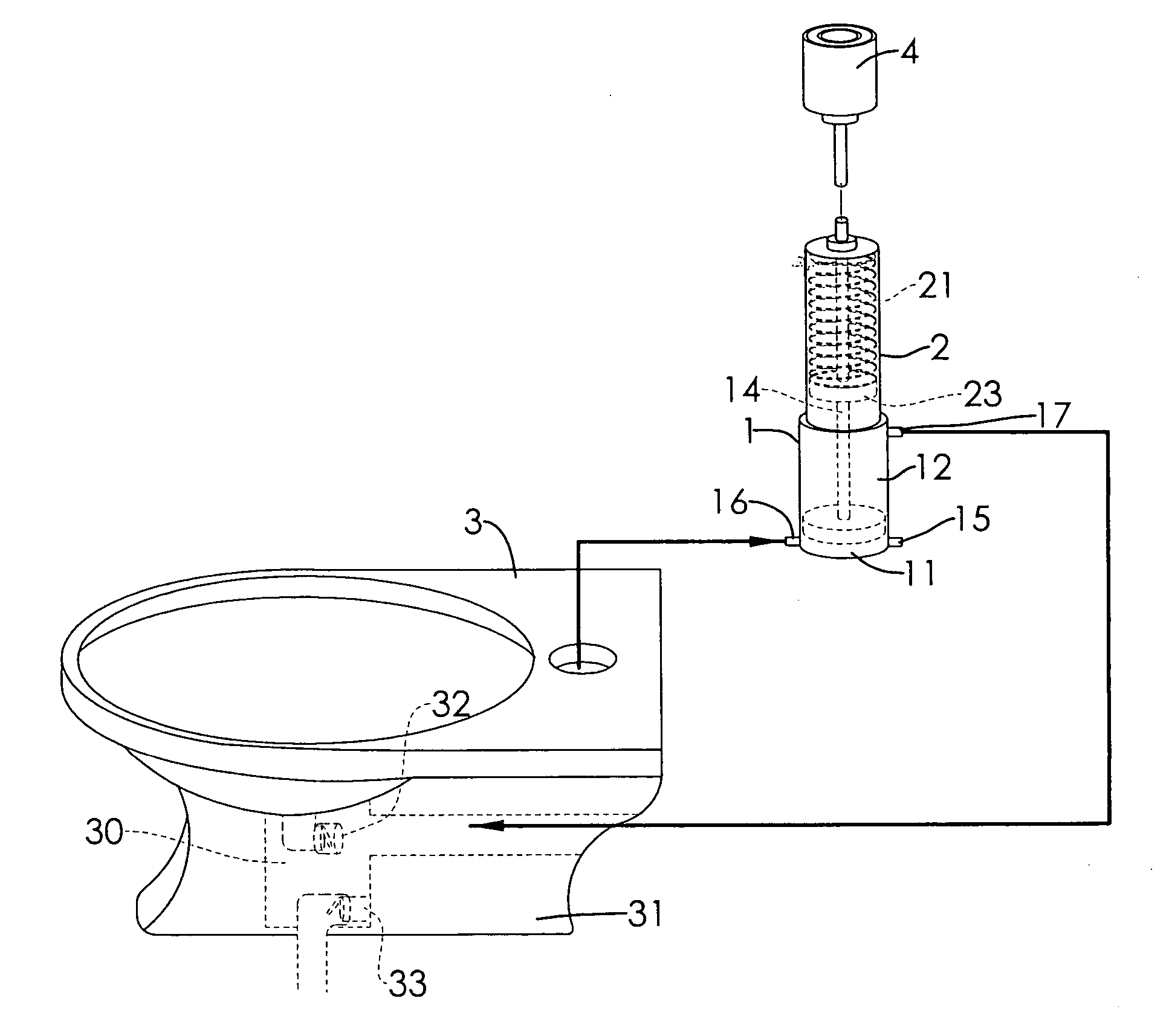 Flushing controlling mechanism