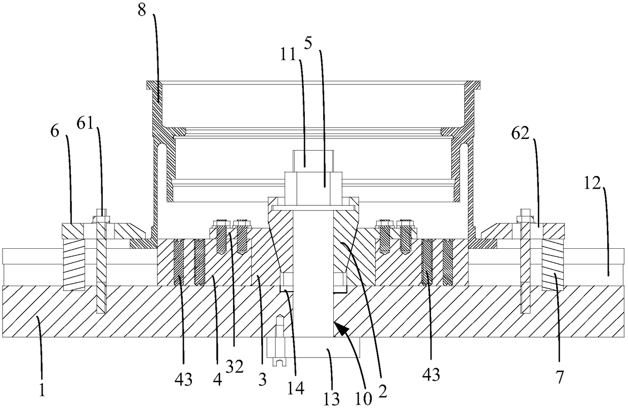 Clamping device for gas turbine bearing seats