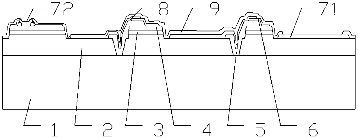 High-voltage LED chip structure and manufacturing method thereof