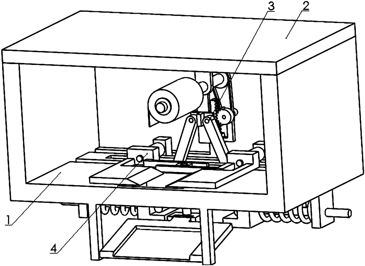 Roll paper box suitable for toilet and capable of automatically cutting off and discharging paper