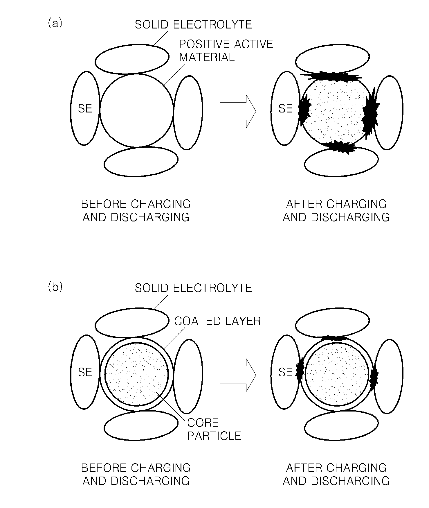 All-solid lithium ion secondary battery and electrode therefor