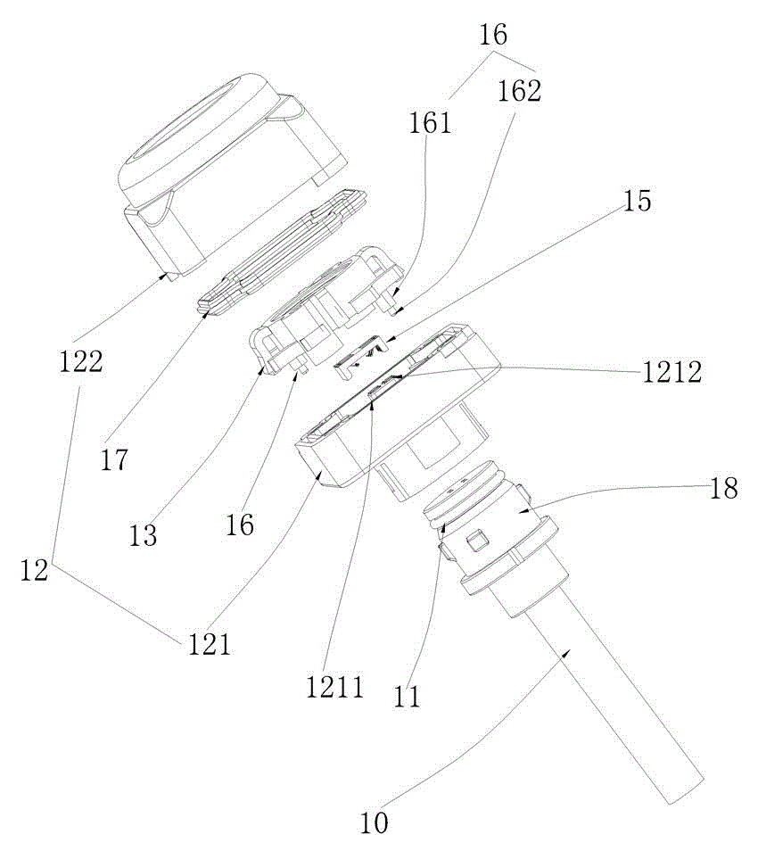 Reversing radar camera shooting device and camera shooting system based on same