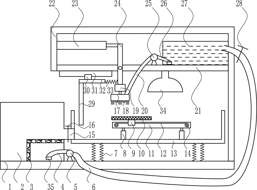 Quick cleaning device for cloth shoes