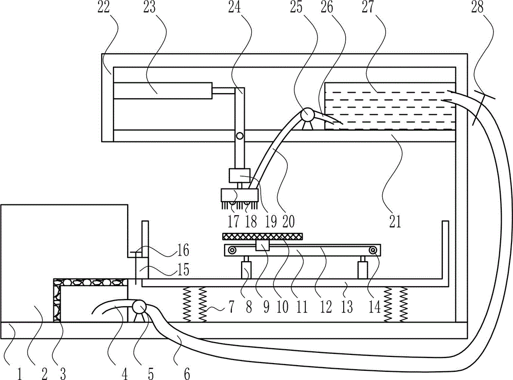 Quick cleaning device for cloth shoes