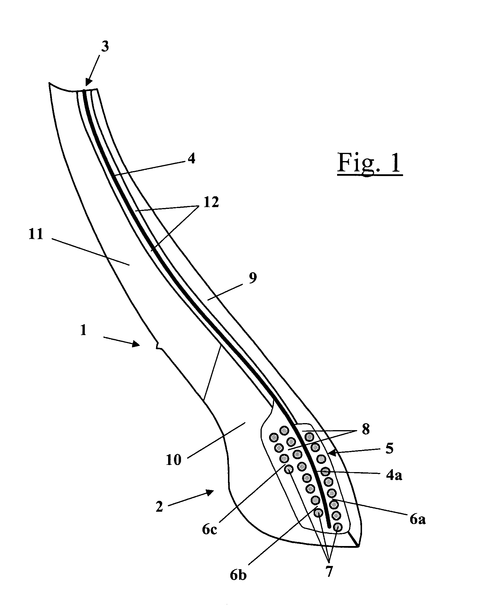 Tire with metal cable anchoring reinforcing member