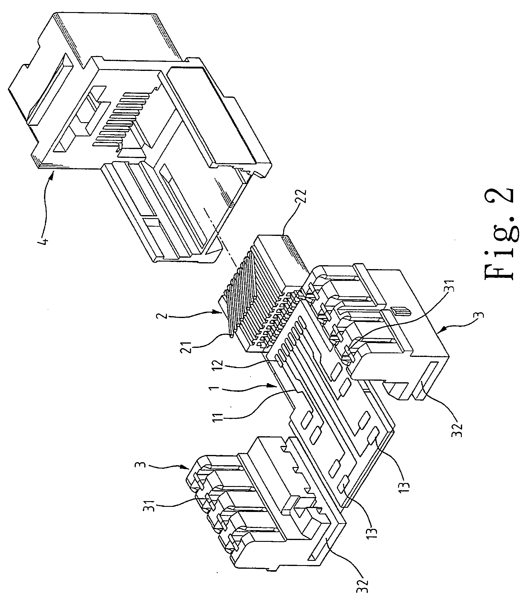 Assembled structure of a connector