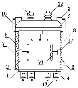 Low-noise oil immersed power transformer