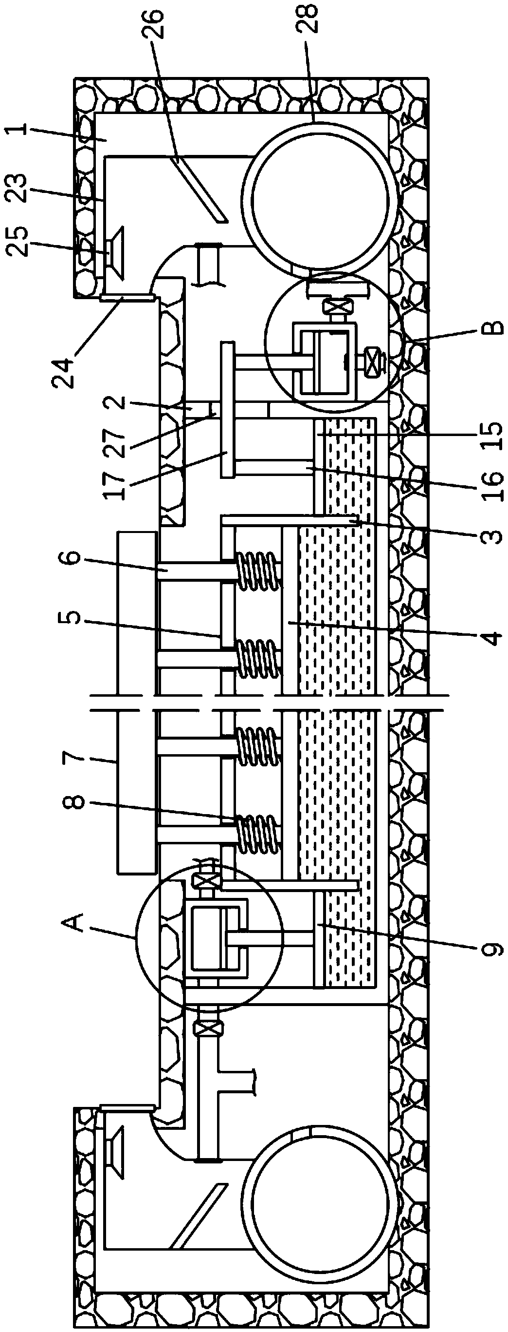 Dust collection device for road