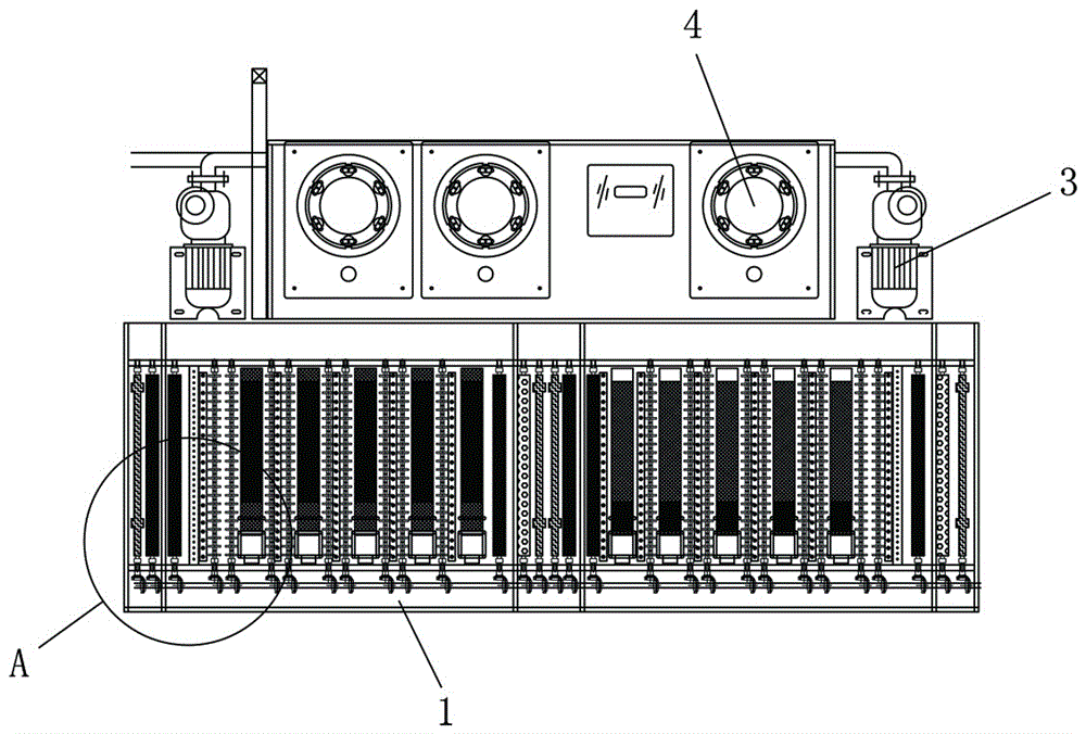 Horizontal electroplating production line for circuit boards