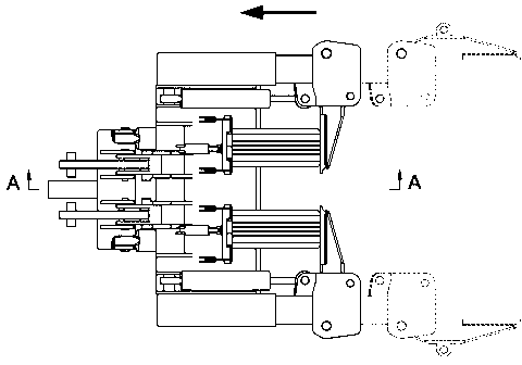 Holding device for airplane nose wheel