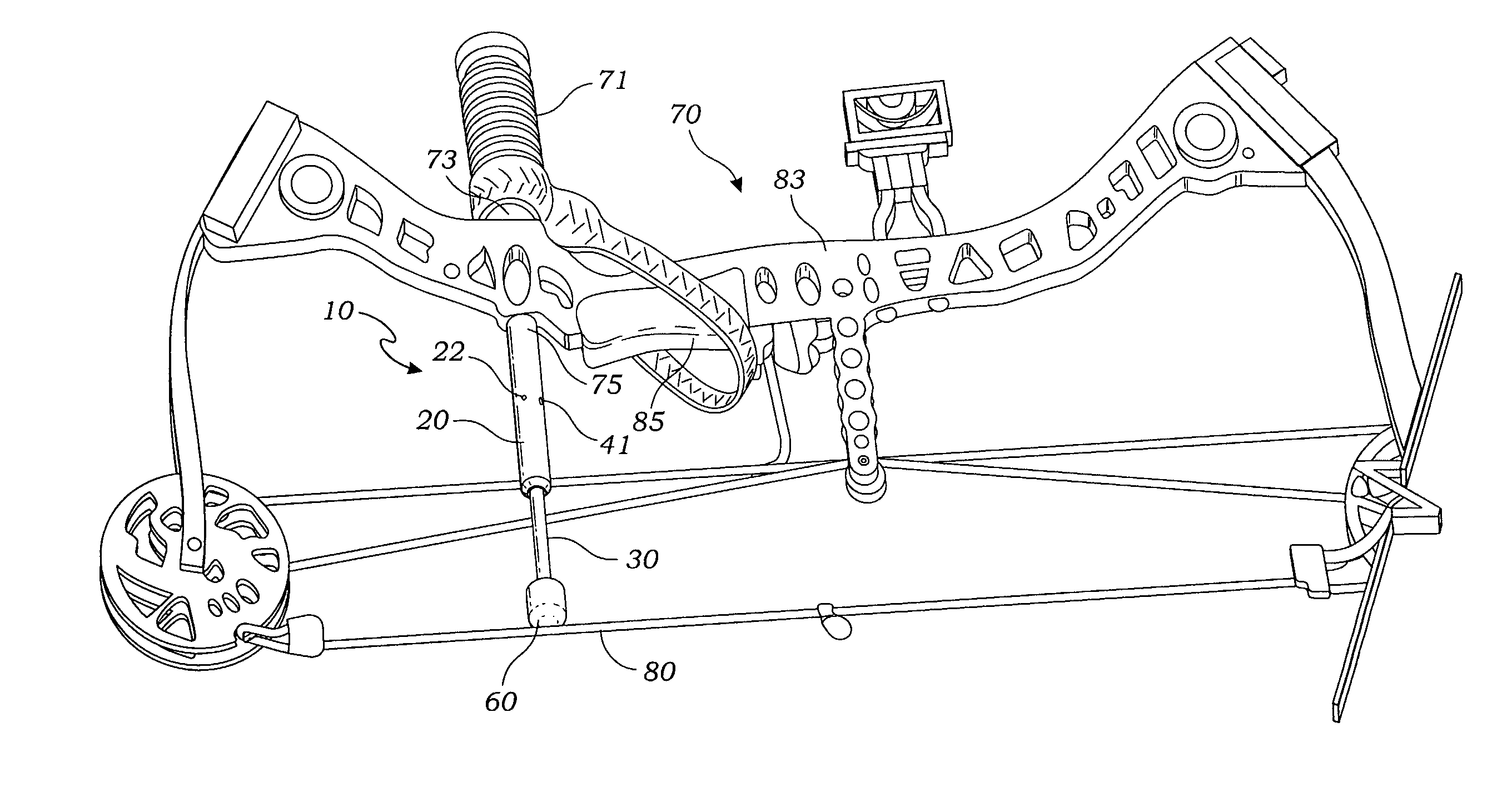 Bow string vibration suppressor