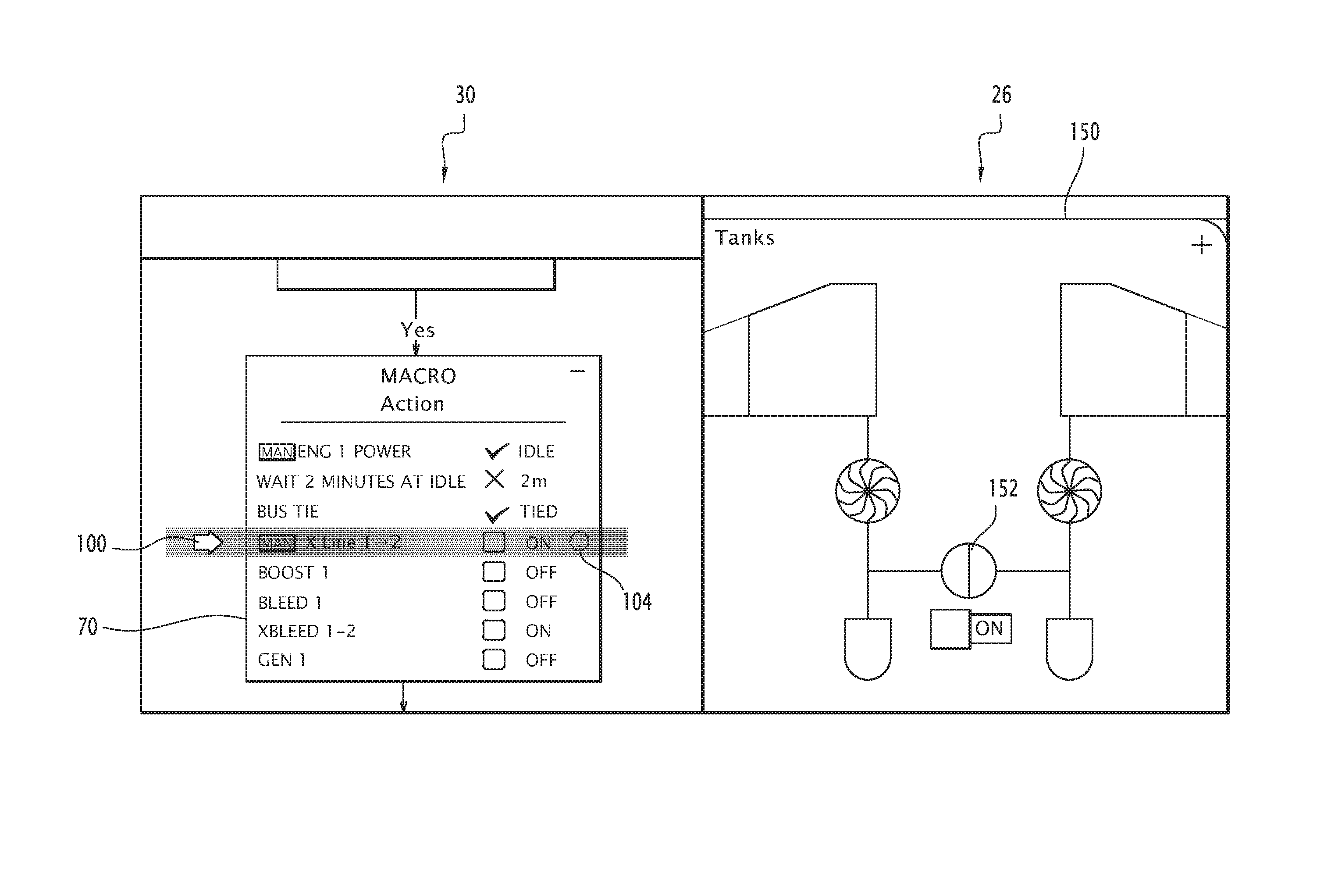 System for visualizing an aircraft procedure having several alternate sequences and related process