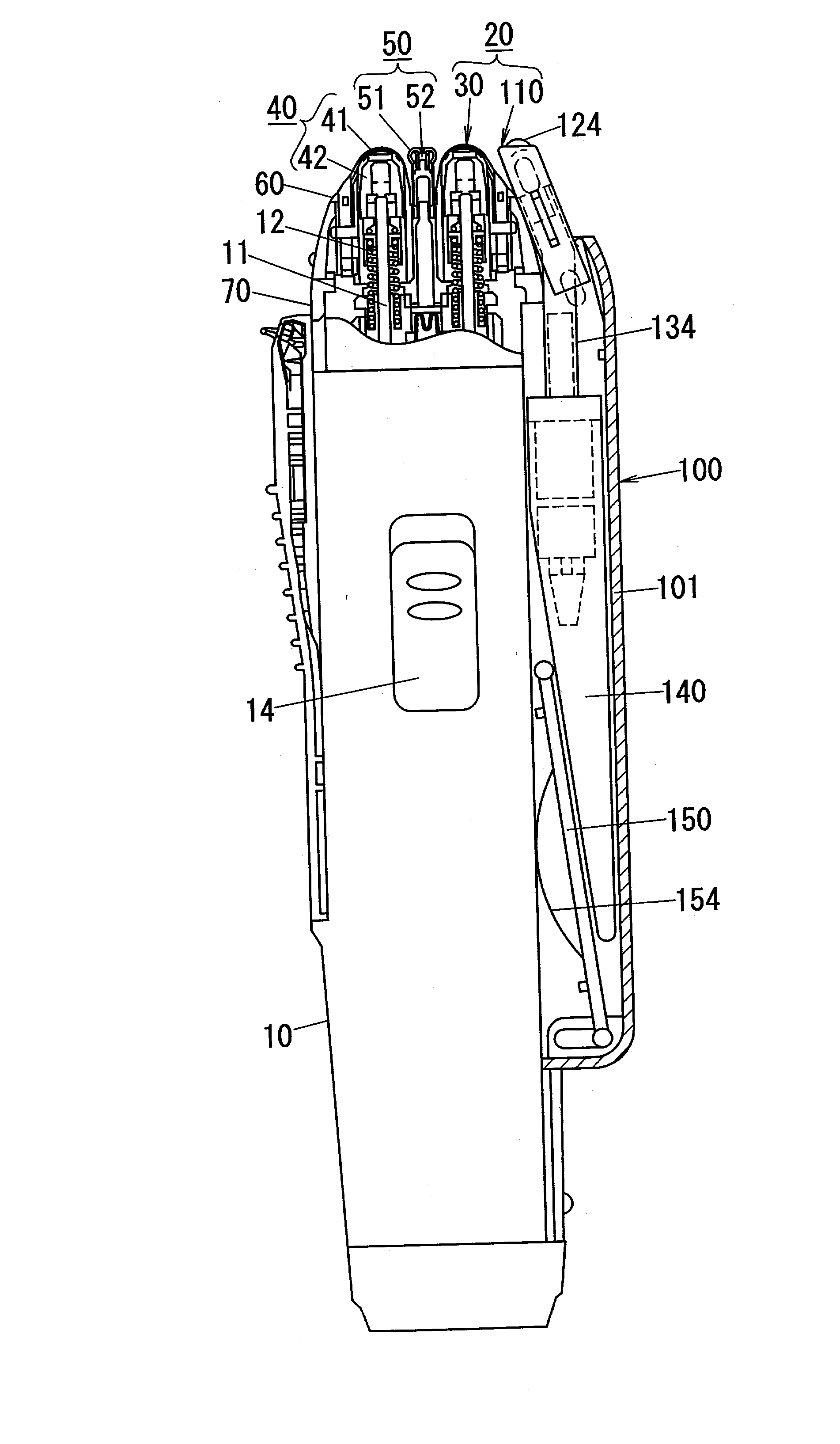 Hair removing device with a lotion applicator