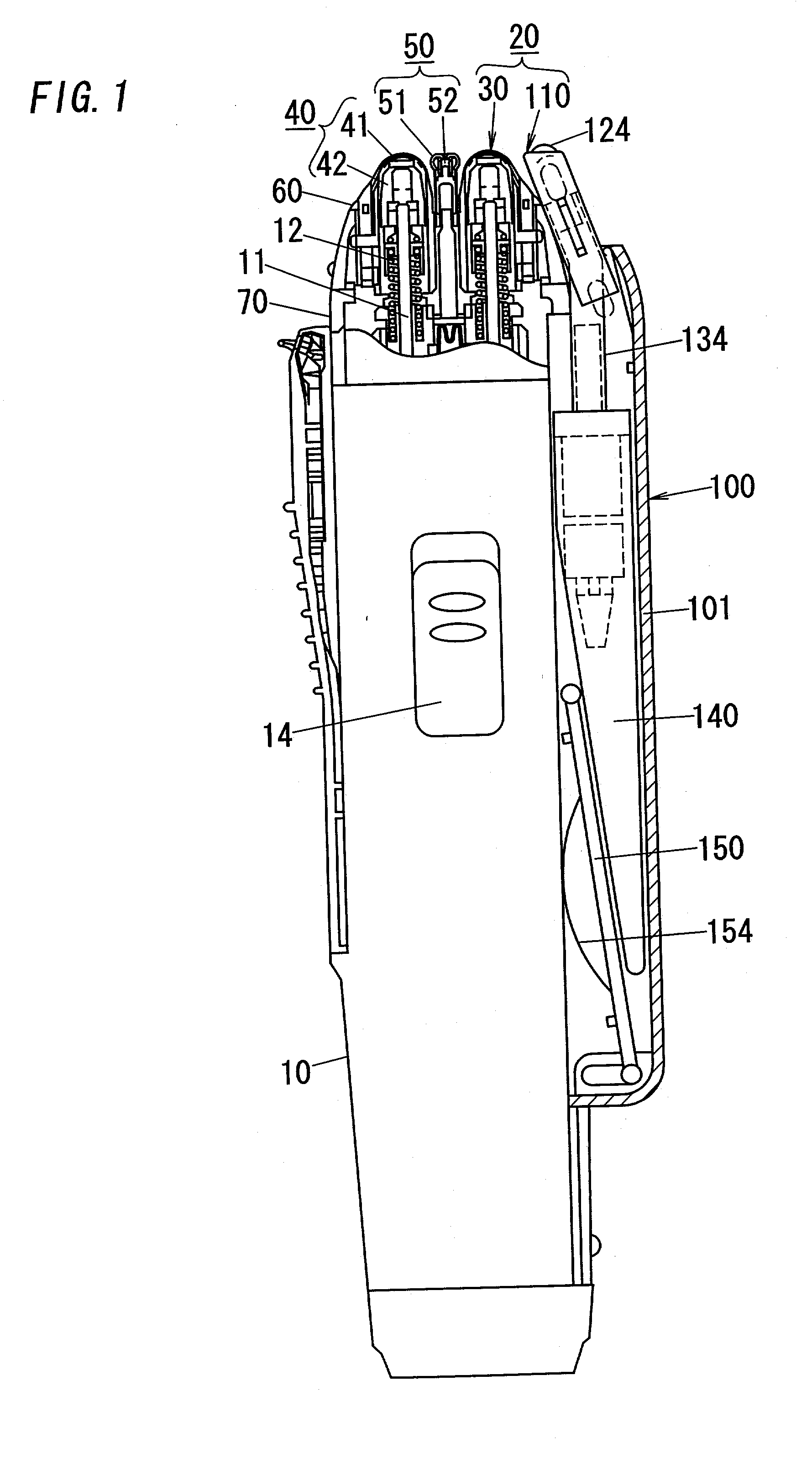 Hair removing device with a lotion applicator