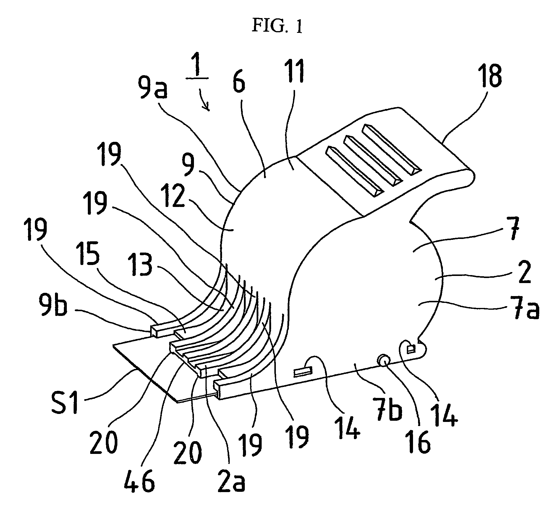 Staple refill with backward movement preventing member