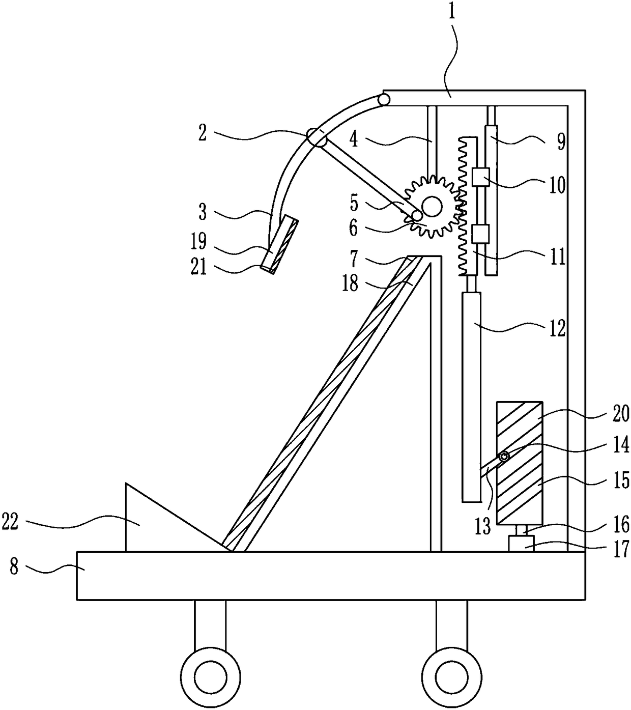 A high-efficiency transportation device for mosaic tiles