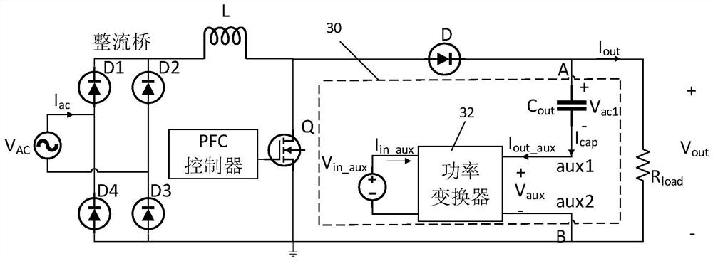 Power converter controlled capacitor circuits and control method thereof