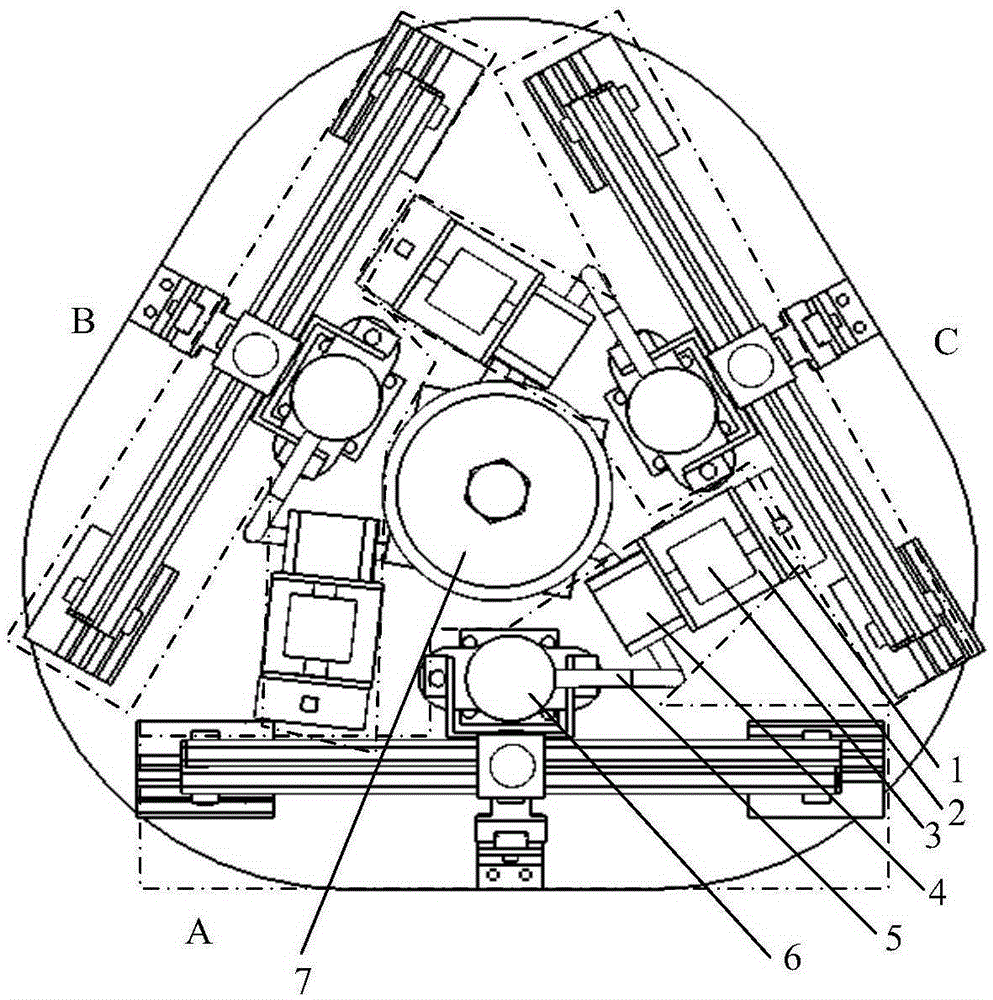 Three-freedom-degree lifting device directly driven by hydraulic pumps