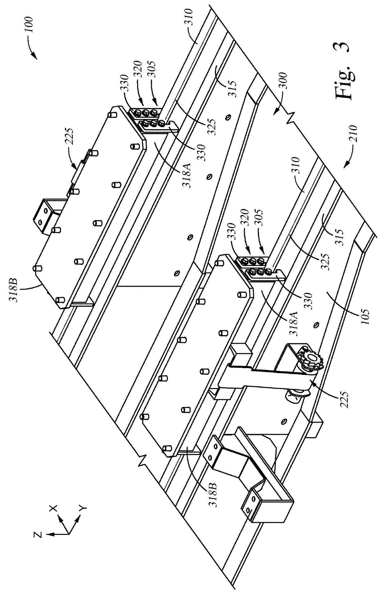 Manifold trailer having a single high pressure output manifold