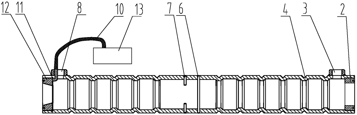 Prefabricated assembly grouting sleeve capable of monitoring grouting fullness and stress variation and manufacturing method thereof