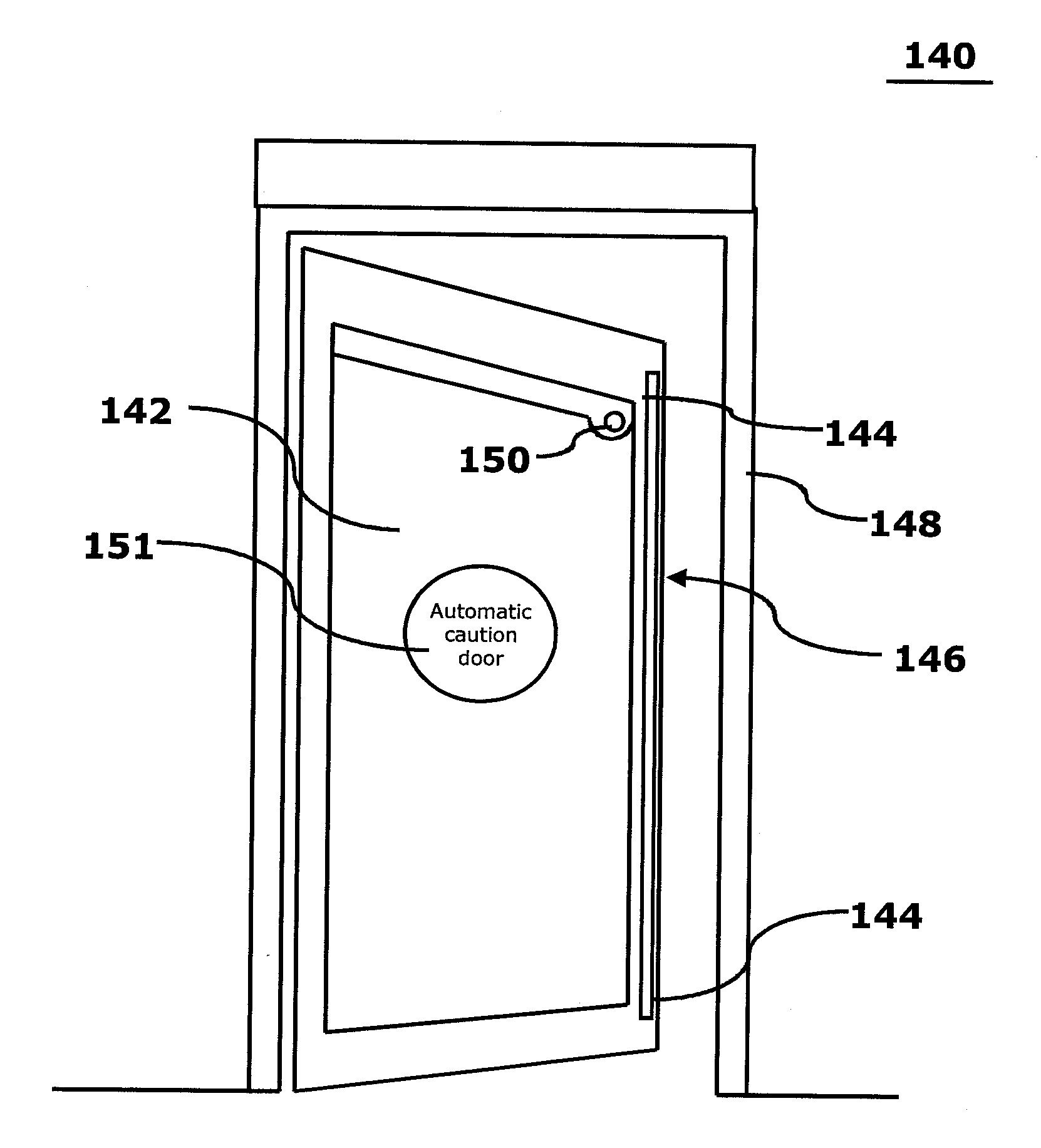 Visual and Audio Warning System Including Test Ledger for Automated Door