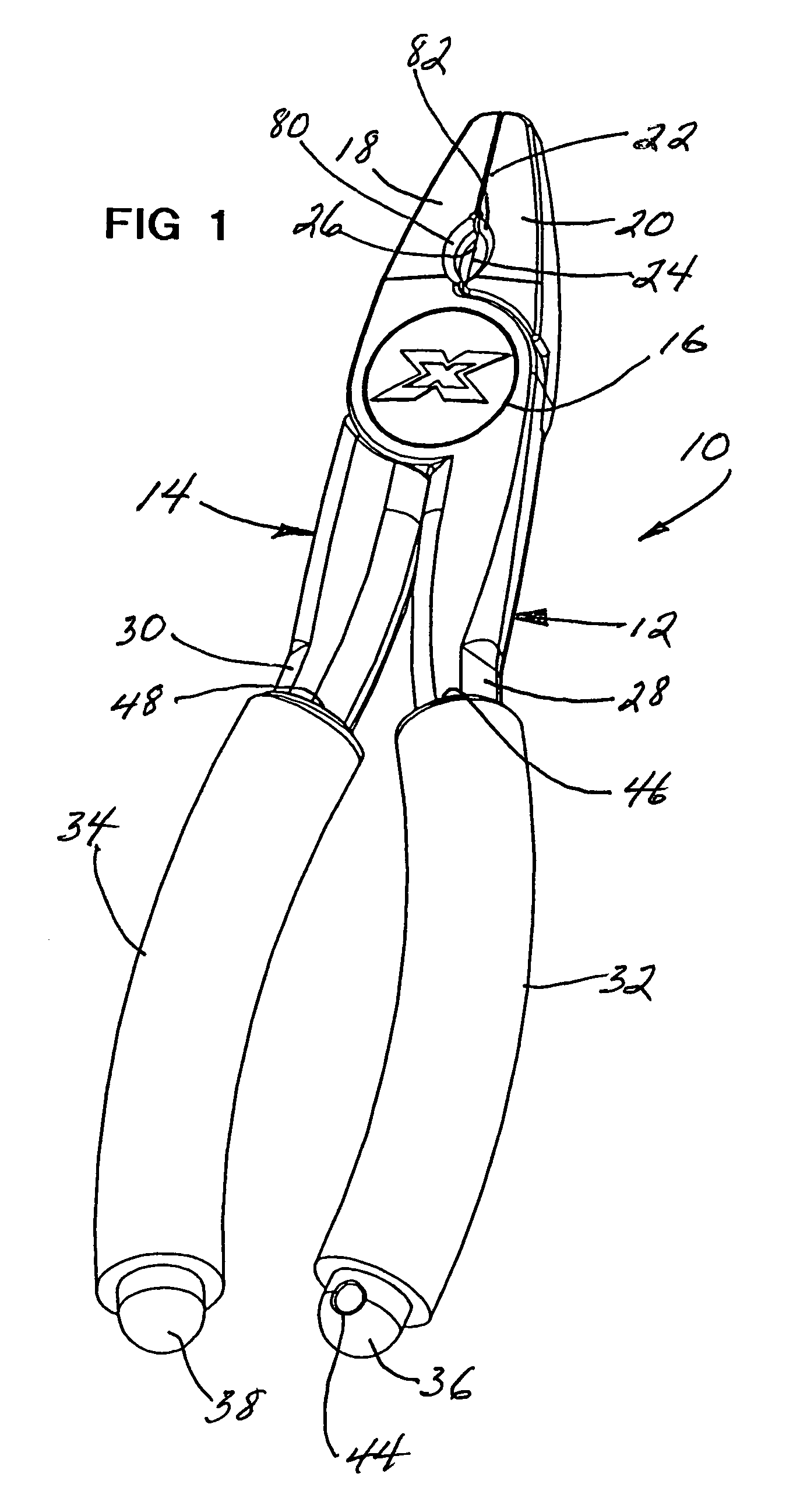 Non-metallic hand pliers with wire cutter