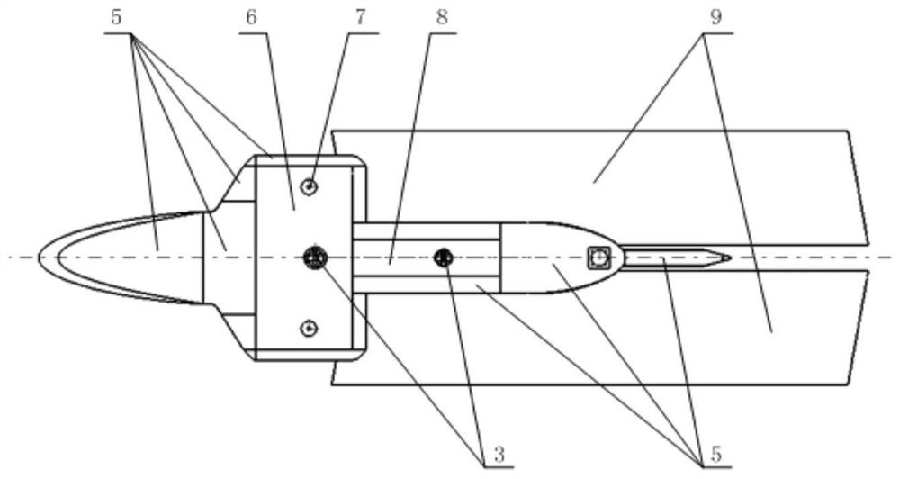 A docking device and aerial bomb