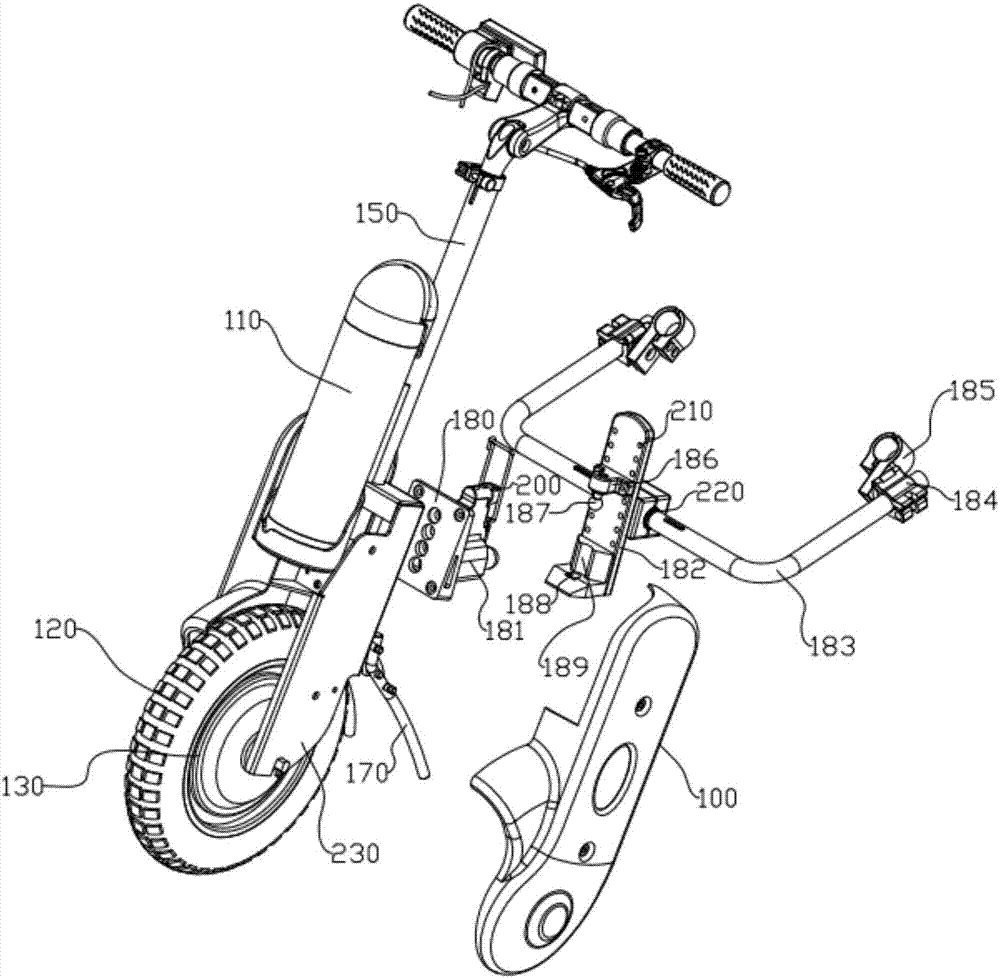 Electric drive head device for wheelchair