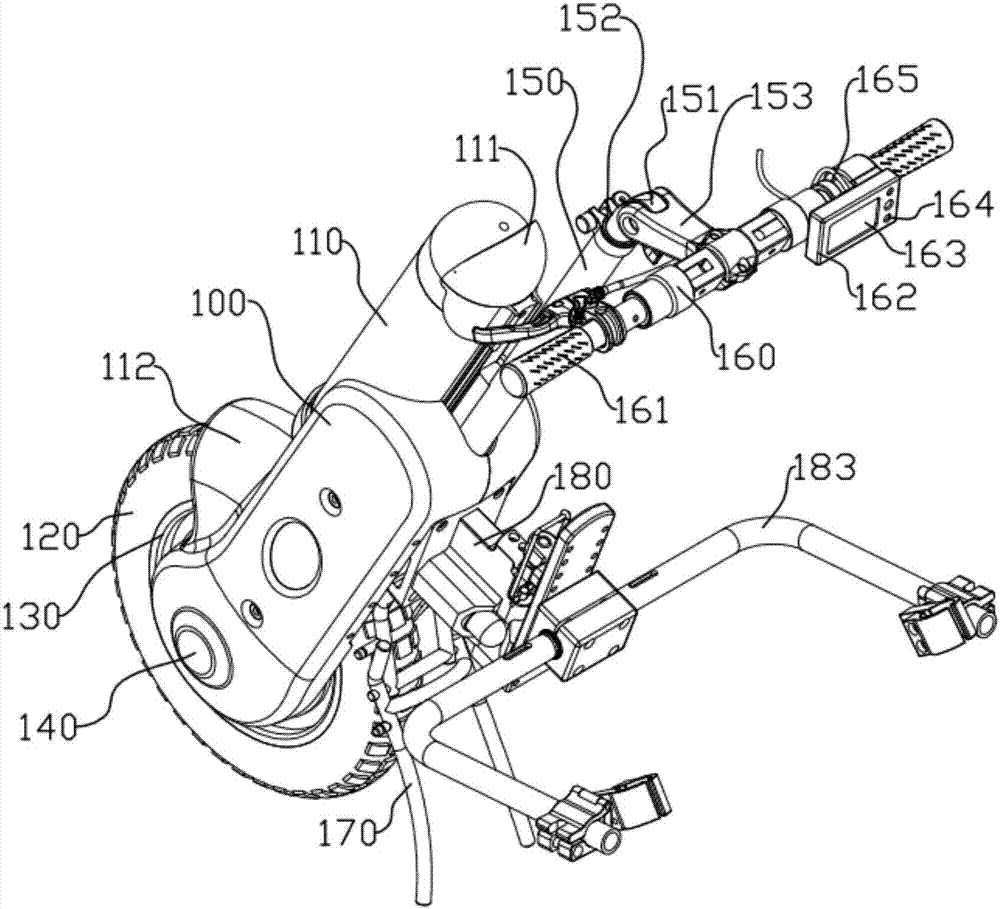 Electric drive head device for wheelchair