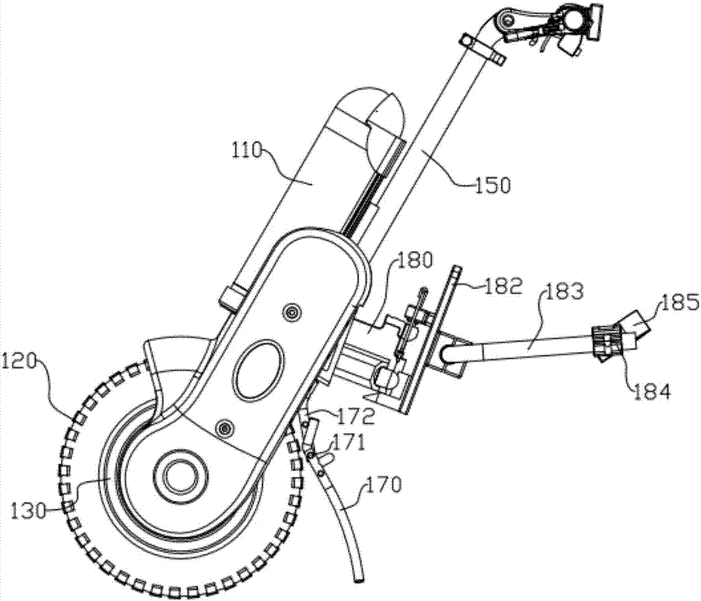 Electric drive head device for wheelchair