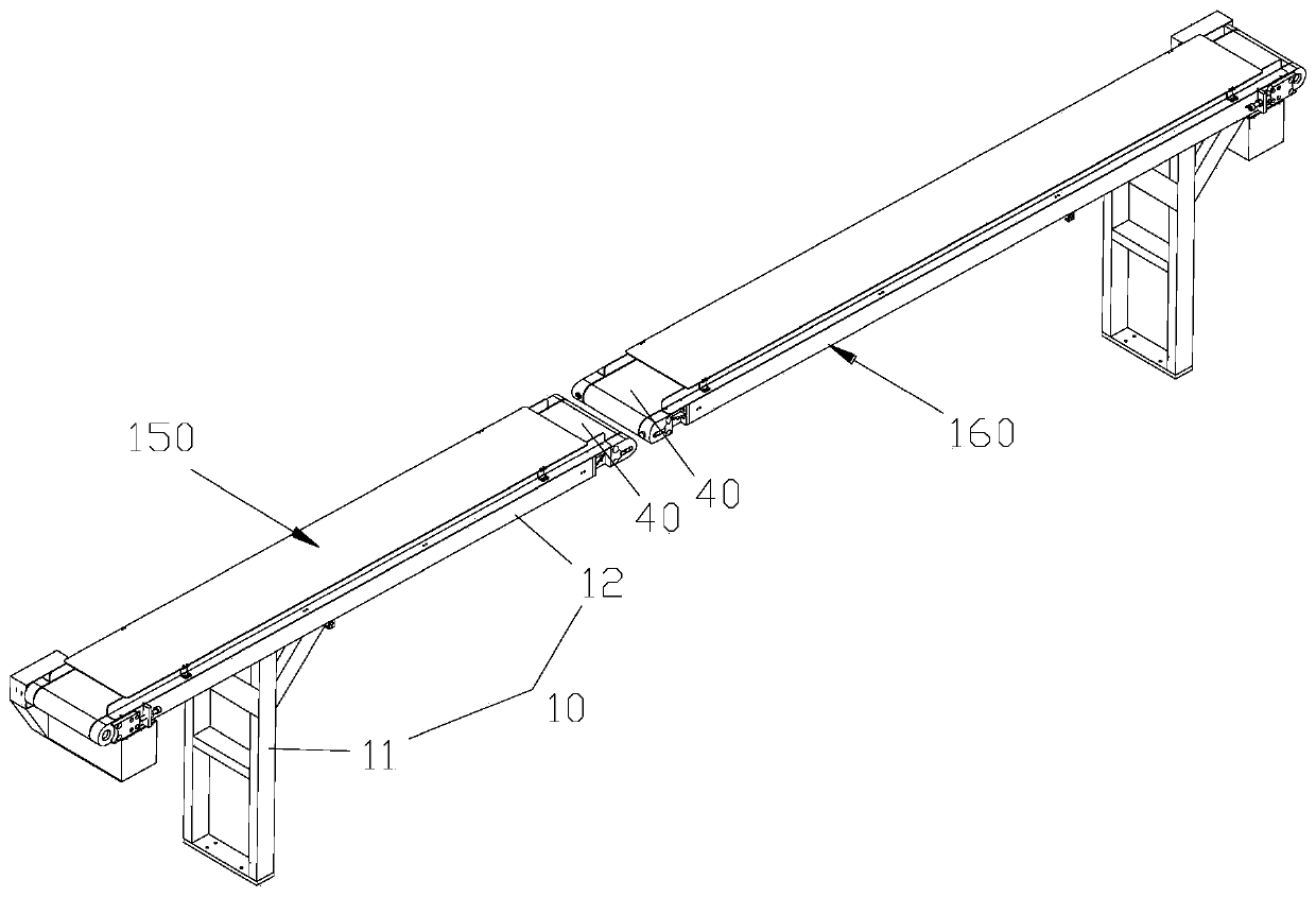 Conveying line structure and conveying mechanism with same